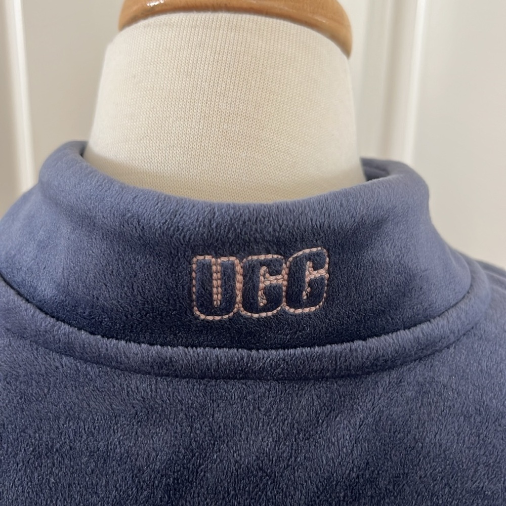 Ugg Devaney Velour Plush Jacket In Blue Size Small - image 5
